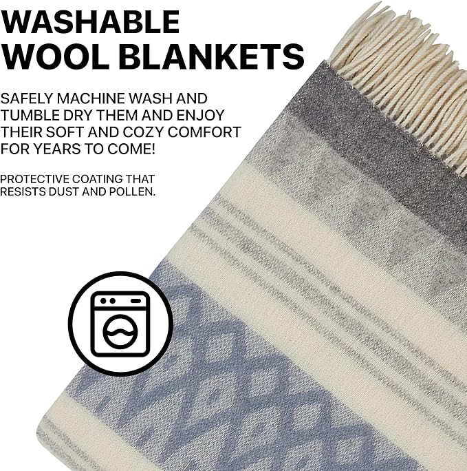 | Wool Blanket/Throw | 100% New Zealand Wool | Perfect - Image 7