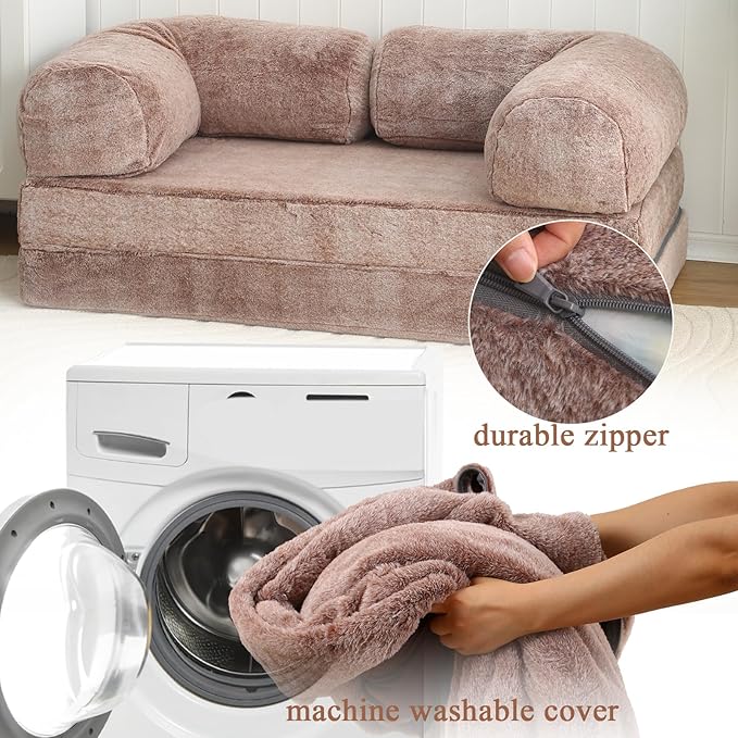 COMAX 4-in-1 Futon Sofa Bed, Queen Size Foldable Couch - Image 9