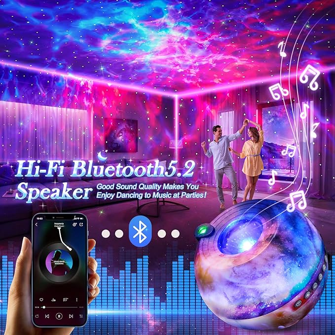 Galaxy Projector for Bedroom, 15 Colors Star Projector for Kids Night Light for - Image 4