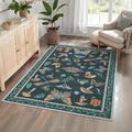 Mushroom 3x5 Rug Washable Non-Slip Small Indoor Rugs by ROYHOME