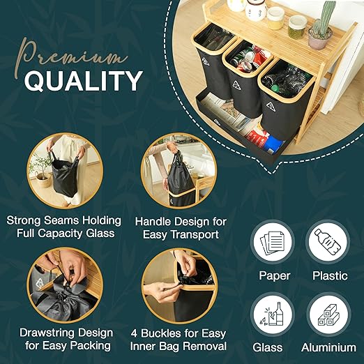 Terratur 4 Section Recycling Bin - Image 2