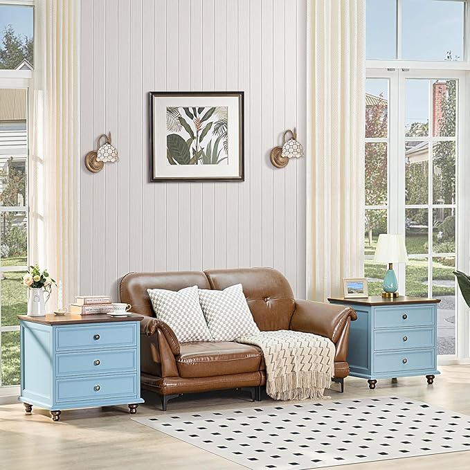 24" Wide Farmhouse Night Stand, Large End Table - Image 3