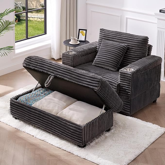 ONBRILL Corduroy Oversized Chair - Image 4