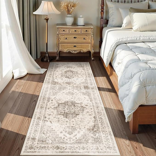 2x6 Hallway Washable Runner Rug Vintage Non-Slip Soft Kitchen Mat Boho - Image 2