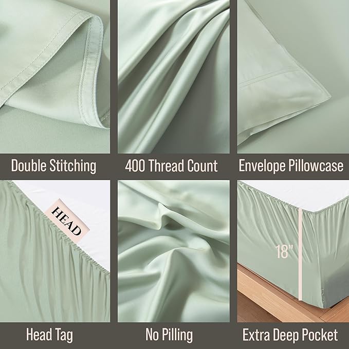 Bella Coterie Luxury Bamboo Viscose Cal King Size Sheet Set | 100% Organically - Image 3