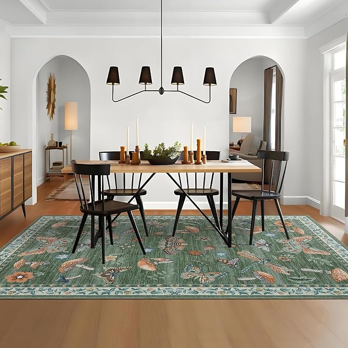 Mushroom Washable Area Rug 6x9 Rugs - Image 3