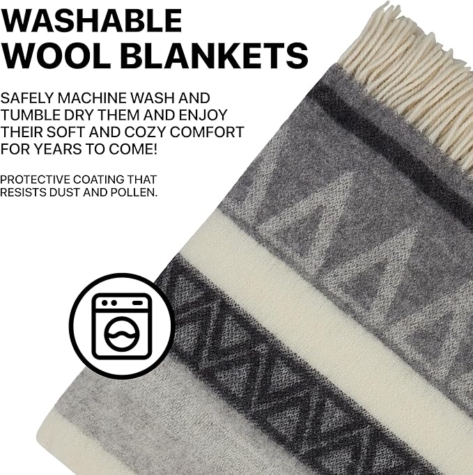 | Wool Blanket/Throw | 100% New Zealand Wool | Perfect - Image 7