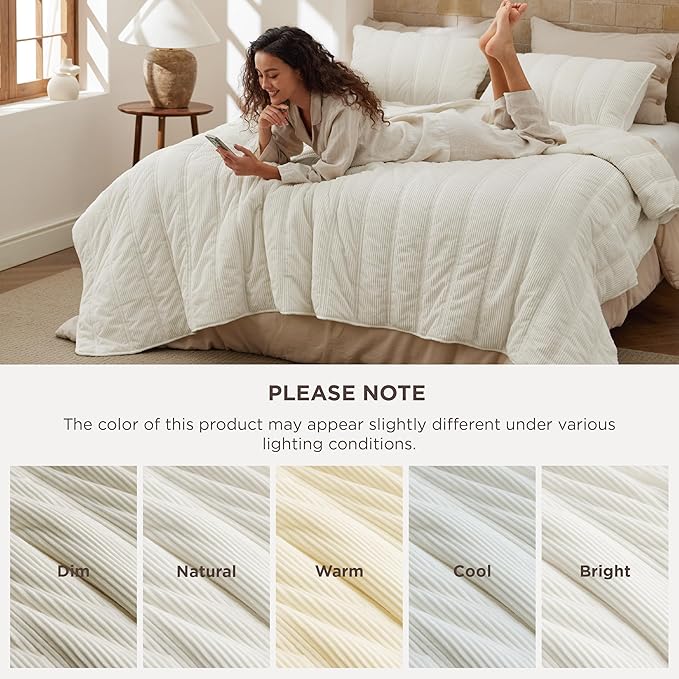 Bedsure Luxury Velvet Quilt Queen Size - Image 3