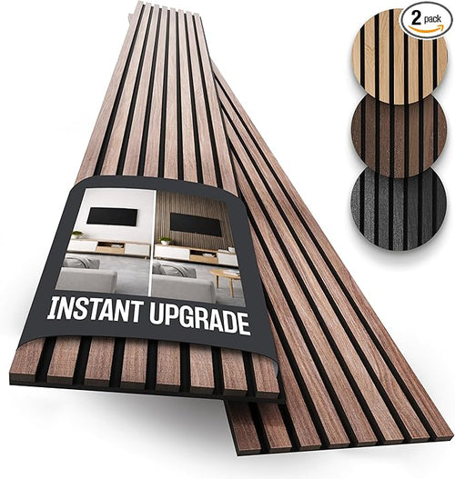 2-Pack Acoustic Wood Slat Panels by COREMINDED