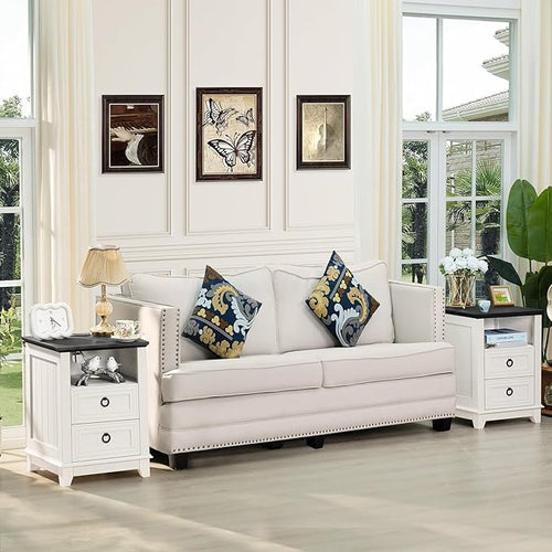 18" Farmhouse Night Stands Set of 2 - Image 2