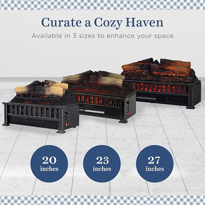 Country Living 23 inch Electric Log Set | Crackling Sound | 1000 Sq Ft Heater | - Image 7