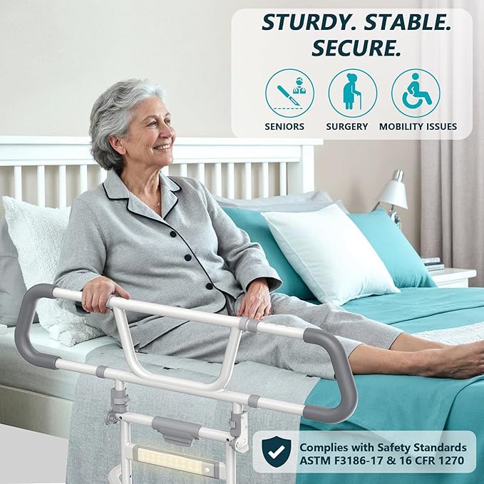 Packve Foldable Bed Rails for Elderly Adults Safety - Image 5