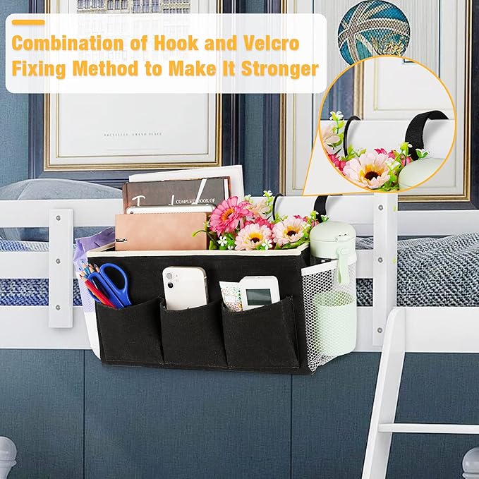 Lilithye Bedside Caddy Bedside Organizer Bedside Storage Caddy - Image 2