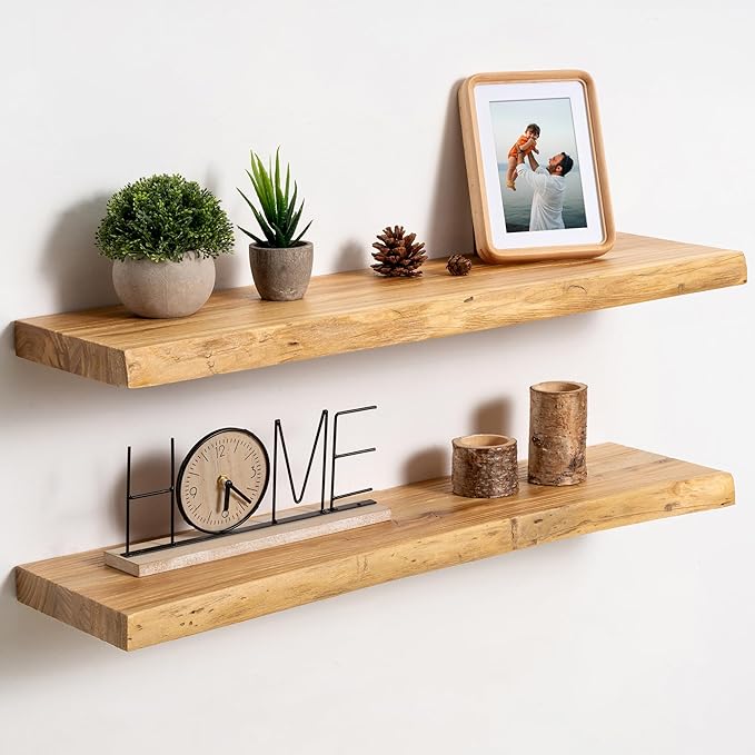 fuqing Live Edge Floating Shelves by Fuqing