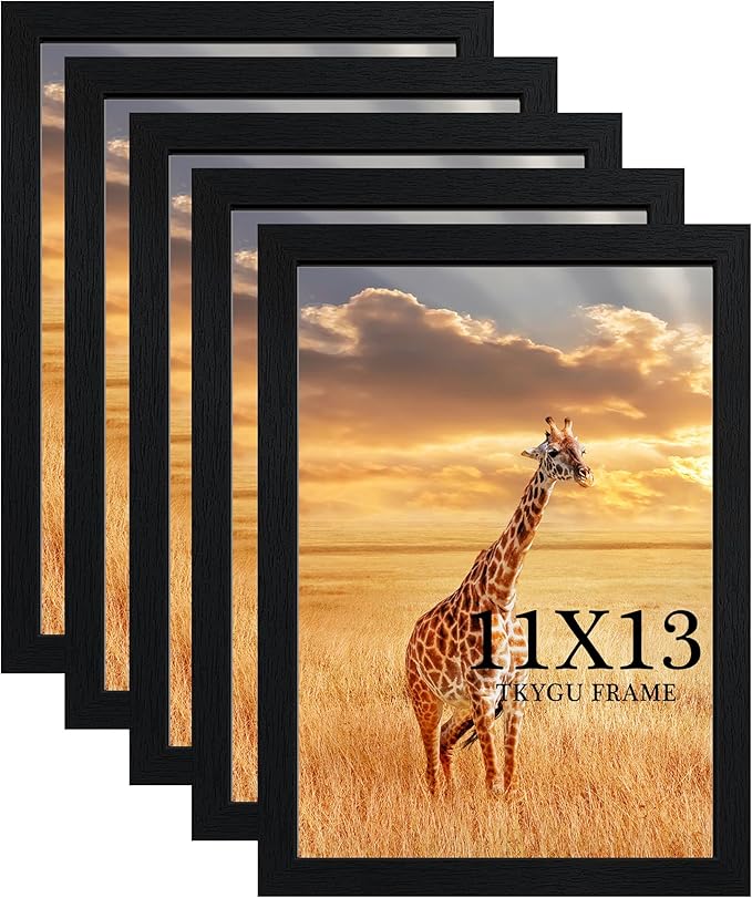 TKYGU 11x13 Picture Frame Set of 5, Wooden Frame 11x13 Wall Gallery Poster by TKYGU