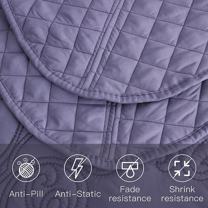 CHIXIN Bedspread Coverlet Quilt Set Full Size - Image 7