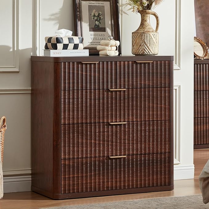 LEYAOYAO Fluted 5 Drawers Dresser by LEYAOYAO-Findtheshiningpointofyourideallife%EF%BC%81