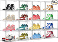 10 Pack Acrylic Shoe Boxes Stackable, Size 12 Clear Shoe Display Cases Plastic by DAYOOH
