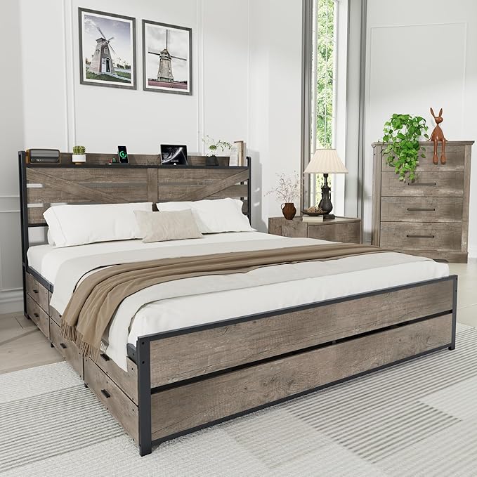 King Size Wooden Bed Frame - Image 7