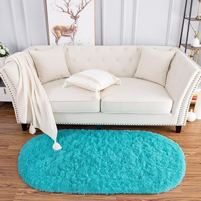 Noahas Ultra Soft Fluffy Bedroom Rugs Kids Room Carpet Modern Shaggy Area Rugs - Image 2