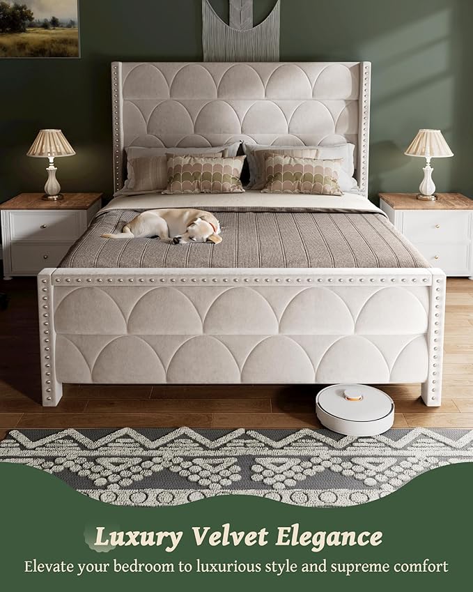 Queen Size Bed Frame with 56" Headboard - Image 5