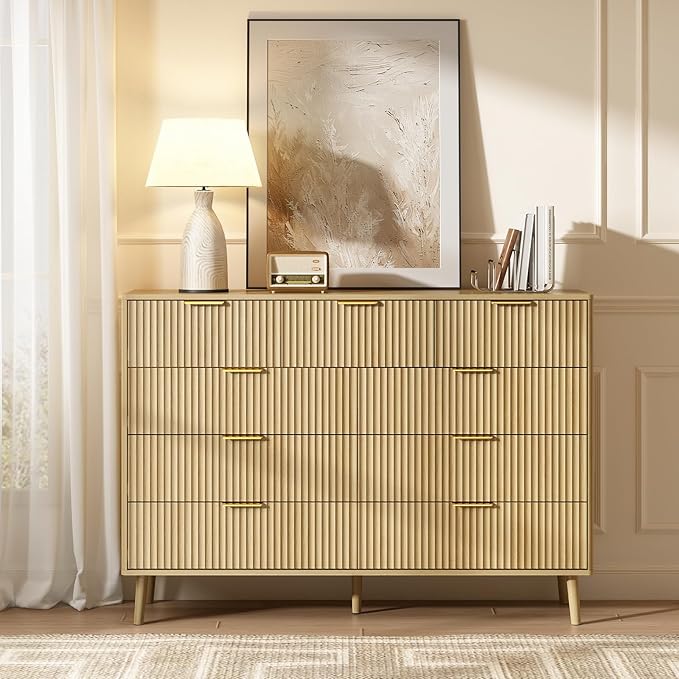 CARPETNAL Fluted 9 Drawer Dresser - Image 8