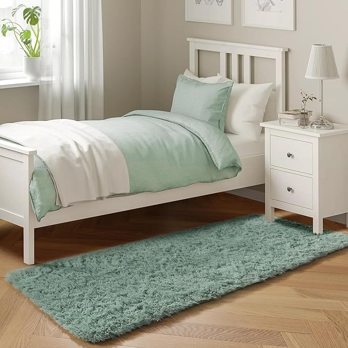PAGISOFE Machine Washable Sage Green Runner Rugs - Image 4