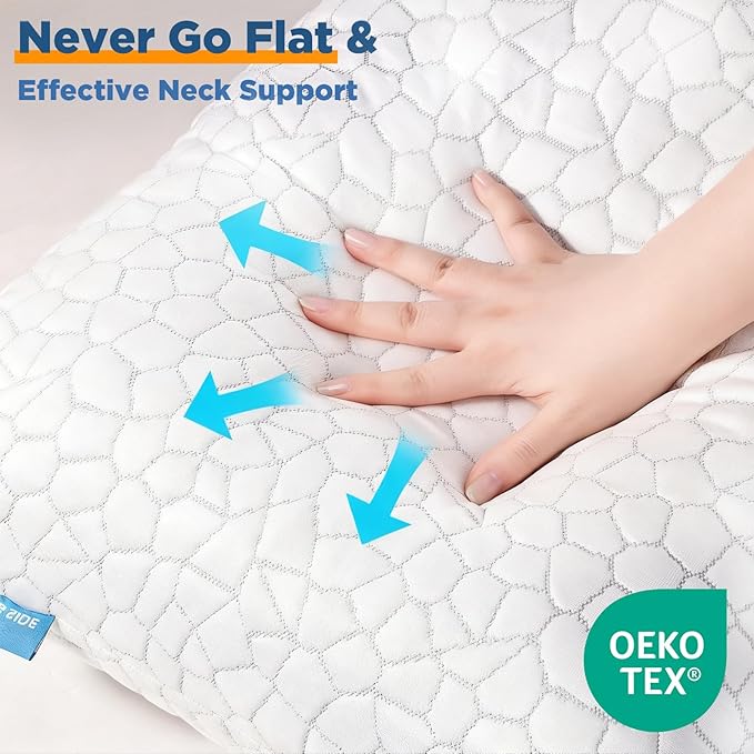 Side Sleeper Pillow for Side and Back Sleepers -Cooling Cervical Neck Pillows - Image 5