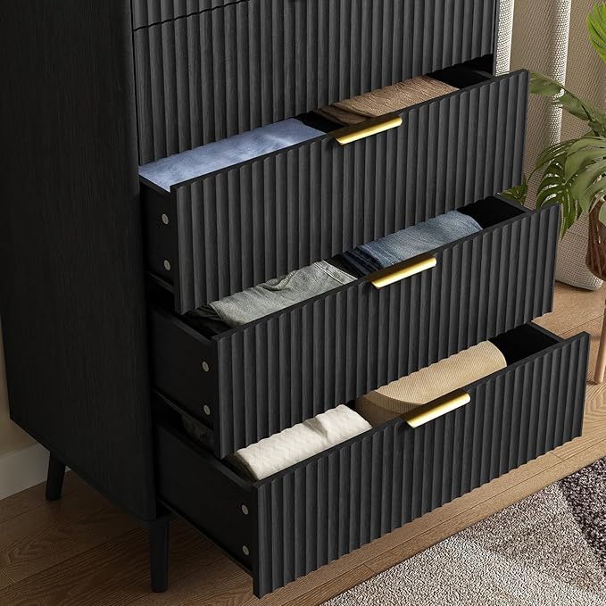 CARPETNAL Fluted 5 Drawers Dresser - Image 7