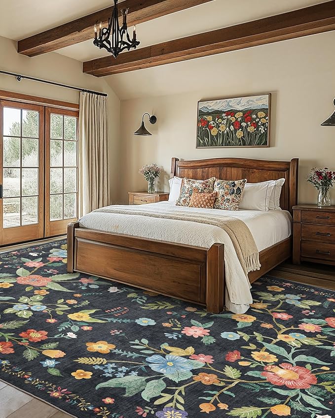 Amada 8x10 Area Rugs, Non-Slip & Low-Profile Large Area Rug - Image 2