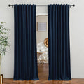 RYB HOME Velvet Curtains 90 inches Length, Back Tab & Rod Pocket Soft Fabric by RYBHOME