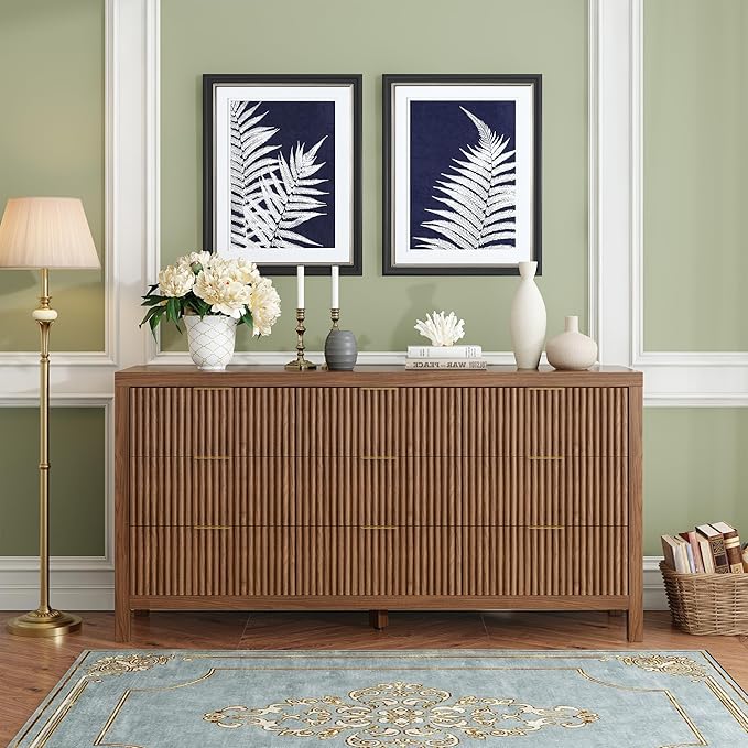 Modern 9 Drawer Dresser, Mid-Century Storage Chest by JZXSHD