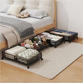 Under Bed Storage with Wheels, Foldable Pattern Carved Metal Under The Bed by YEEBONIX-UnderBedStorage