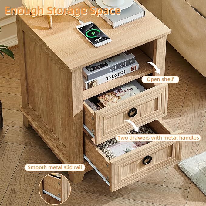 18" Farmhouse Night Stands Set of 2 - Image 5