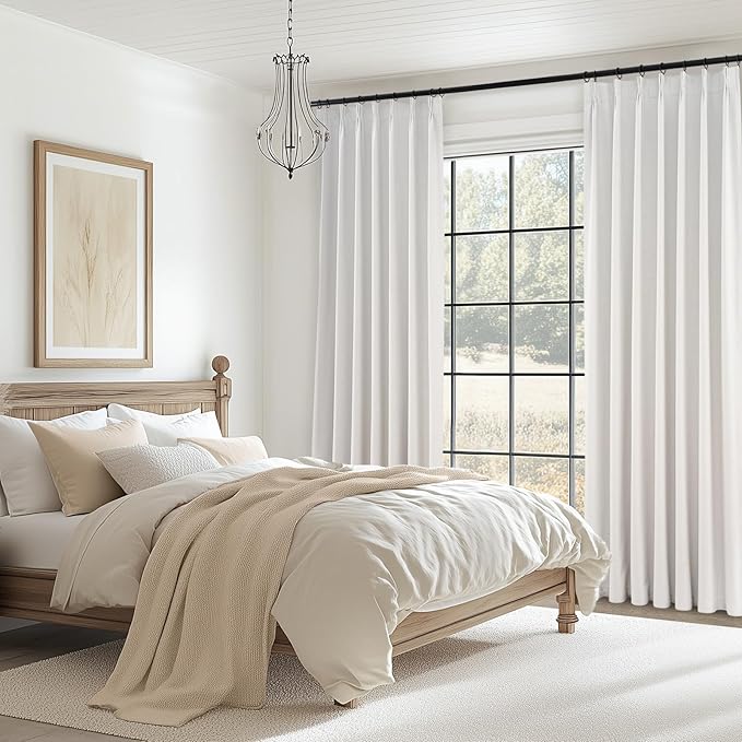 Topfinel 90 Inches Long Full Blackout Linen Curtains - Image 7