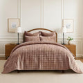 RECYCO Luxury Velvet Quilt Queen Size Bedding Set, Ultra Soft Velvet Comforter by RECYCOHOMECOLLECTION