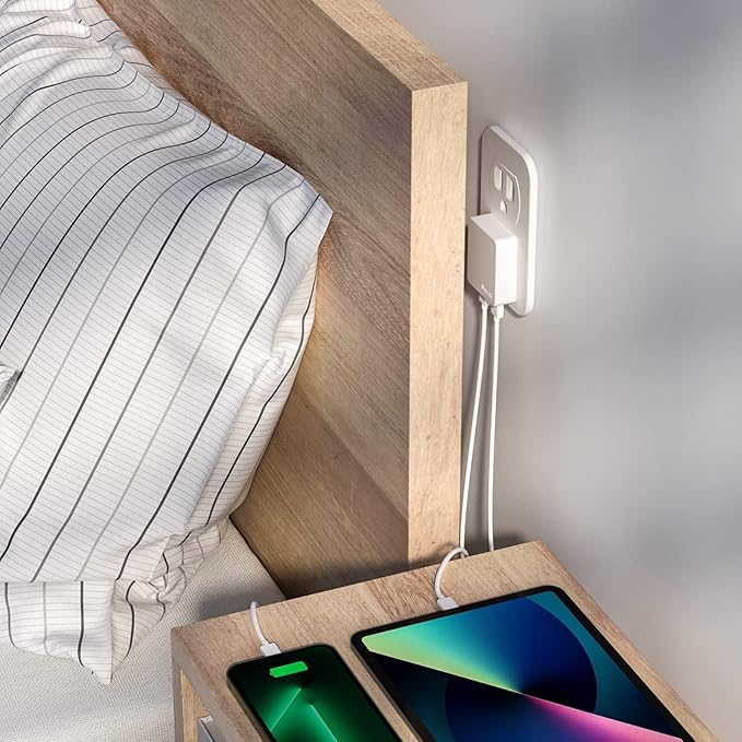 Nekmit Dual Port Ultra Thin Flat USB Wall Charger - Image 5