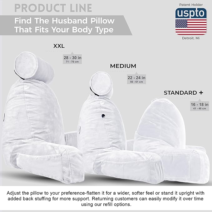 Husband Pillow XXL – Reading Pillow Bed Chair - Image 4