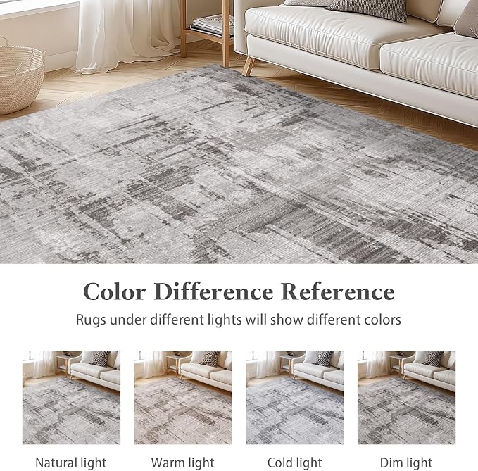 Machine Washable Area Rugs 5x7, Modern Abstract Soft Rugs - Image 6