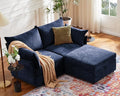 ABCASA Luxury Modular Sectional Sofa, L-Shaped 3-Seat Couch by ABCASA