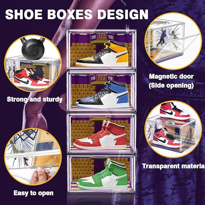 Acrylic Shoe Box Display Transparent Basketball Sneaker Shoe Orgainizer Storage - Image 6