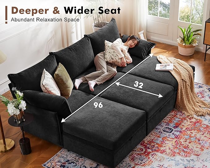 ABCASA 134.6" Oversized Modular Sectional Sofa, 6 Seater U Shaped Couch - Image 7