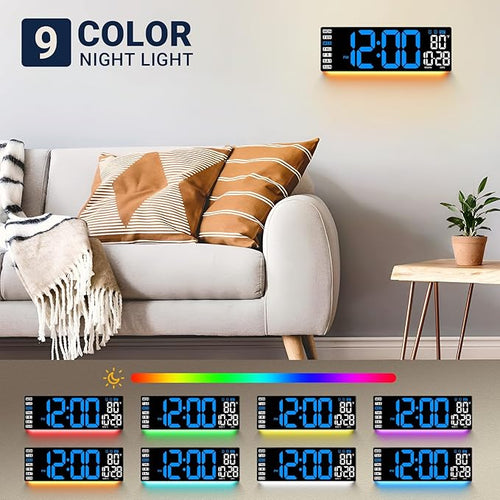 16.5" Large Digital Wall Clock: Wall Mount Decor Clock Large Display - Image 2