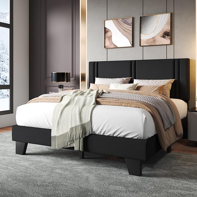 Upholstered Full Size Bed Frame by Einhomn