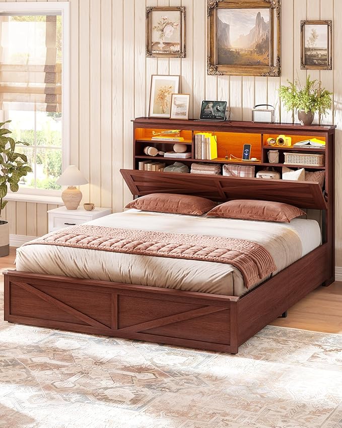 AOGLLATI Farmhouse Full Size Bed Frame - Image 3