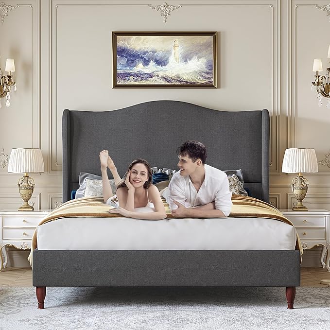 koorlian Full Size Bed Frame Upholstered Platform Bed - Image 7