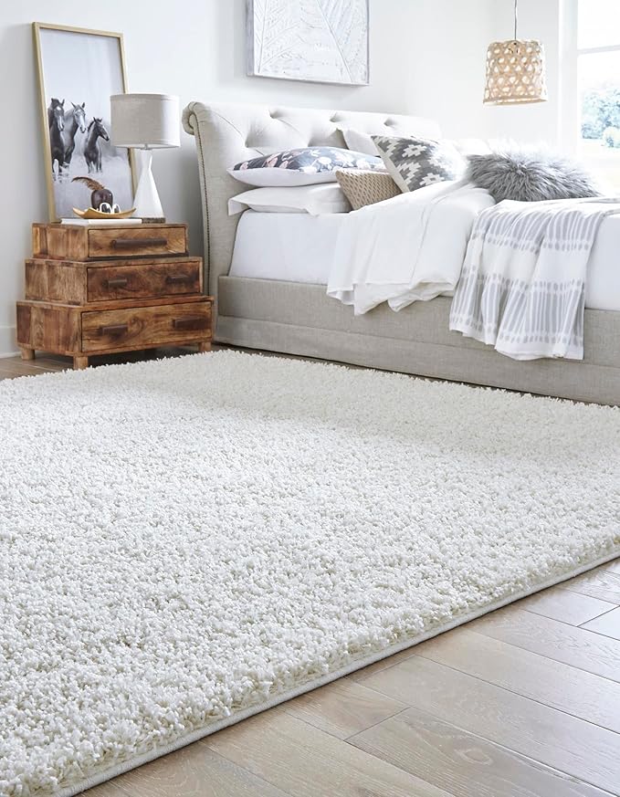 Unique Loom Solid Shag Collection Area Rug - Image 2