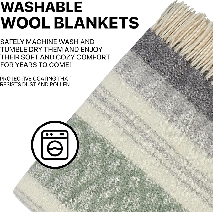 | Wool Blanket/Throw | 100% New Zealand Wool | Perfect - Image 7