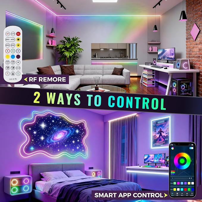 40FT RGB+IC COB LED Strip Lights, Bright Dream Color COB LED Light Strip - Image 3