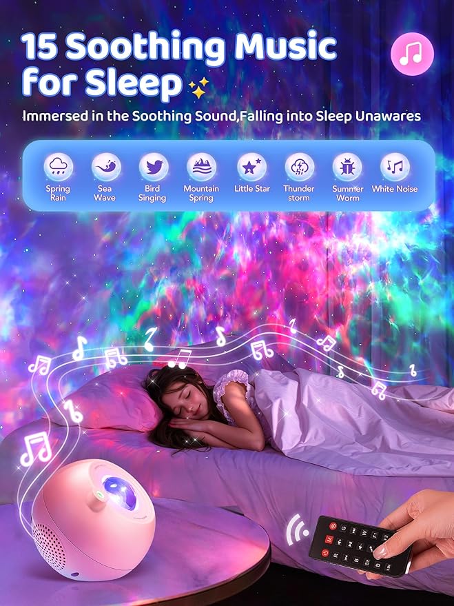 Galaxy Projector for Bedroom, 15 Colors Star Projector Galaxy Light Projector - Image 4